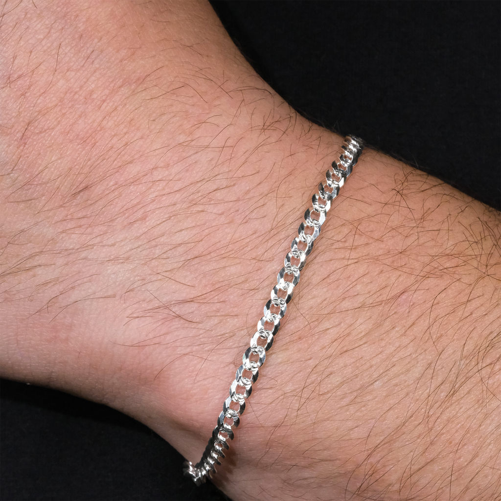 Curb Zegrinada 4mm (Silver) Bracelet
