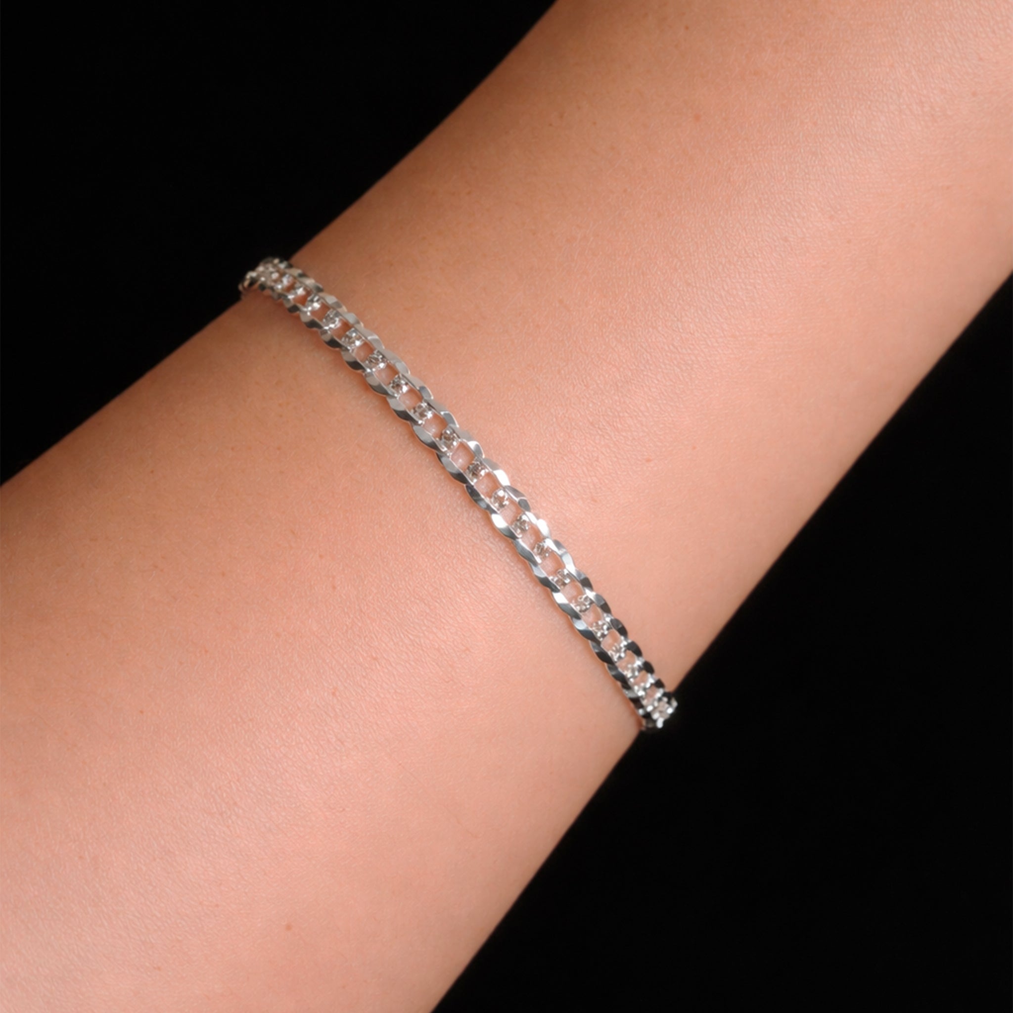 Curb Zegrinada 4mm (Silver) Bracelet