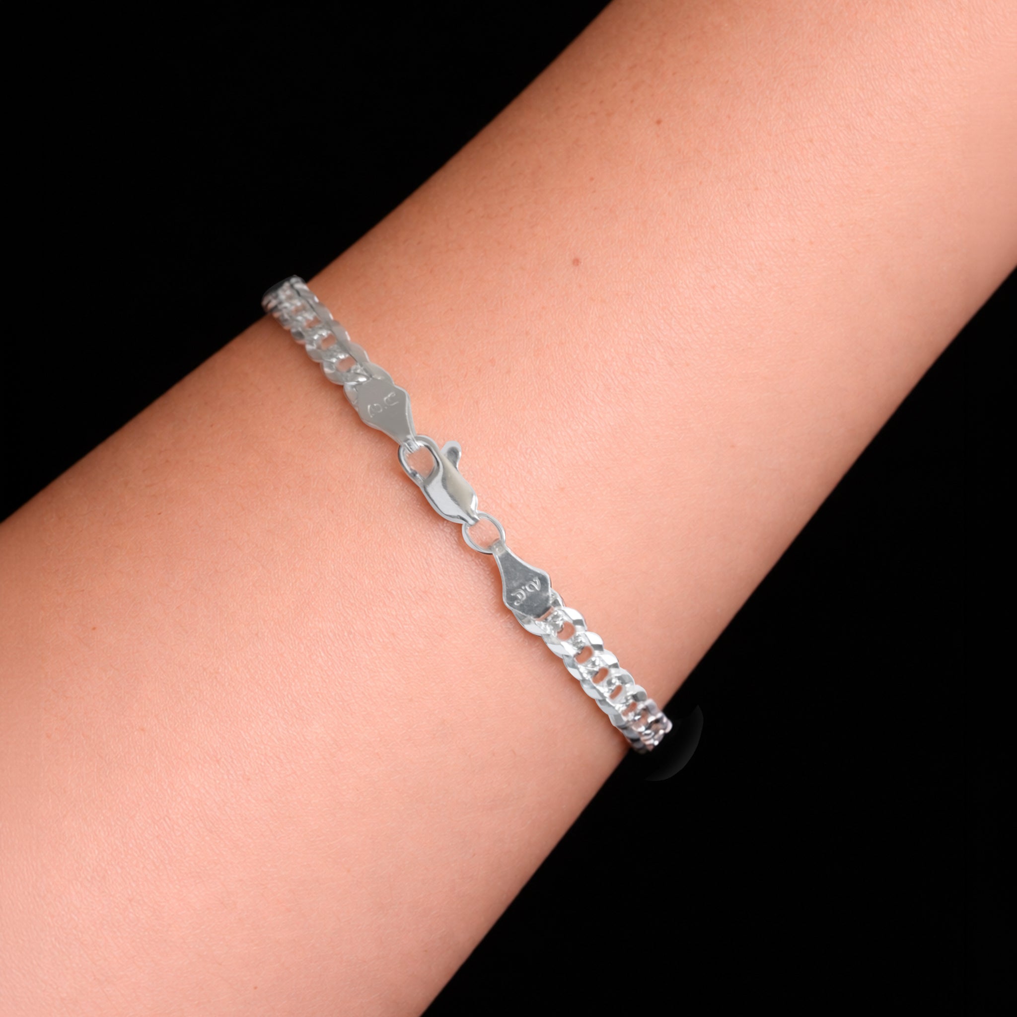 Curb Zegrinada 4mm (Silver) Bracelet