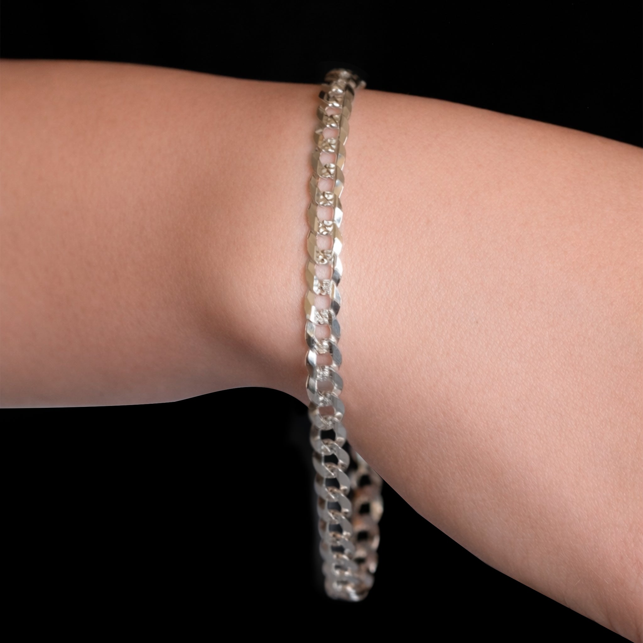 Curb Zegrinada 4mm (Silver) Bracelet