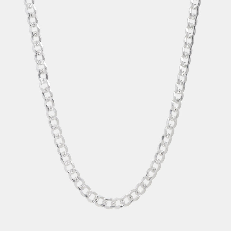 Curb Chain Zegrinated 6mm Silver