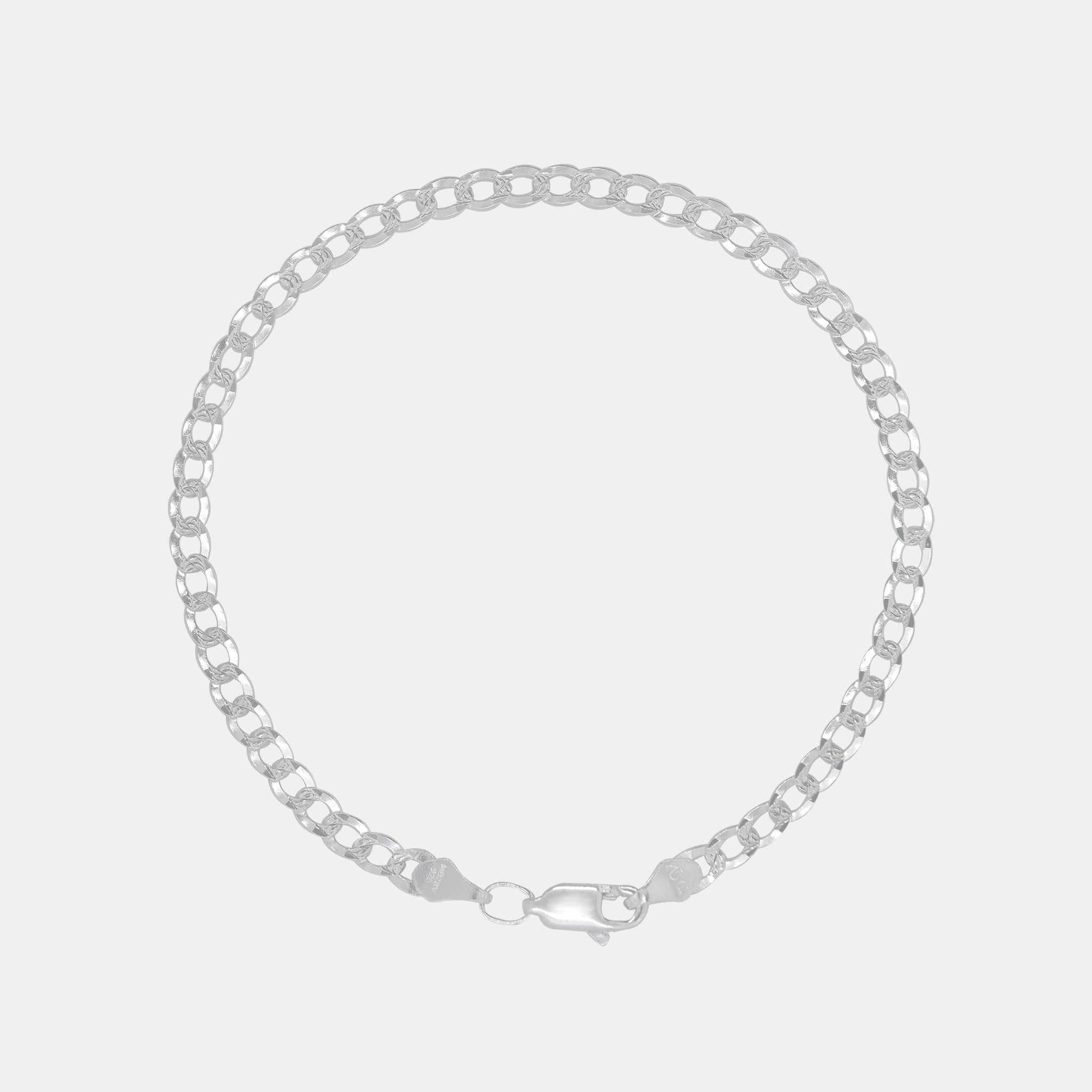 Curb Zegrinada 4mm (Silver) Bracelet