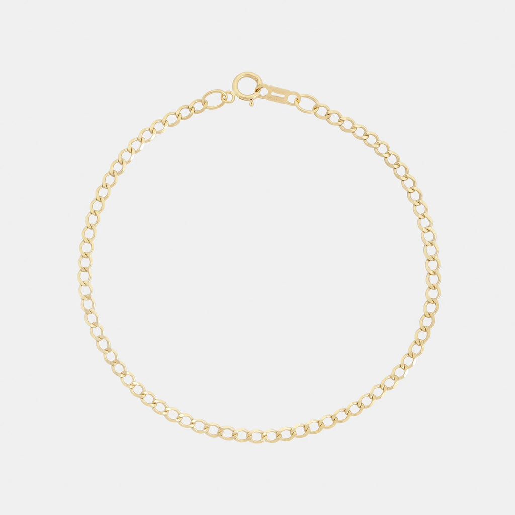 Curb 2mm (Solid Gold) Bracelet