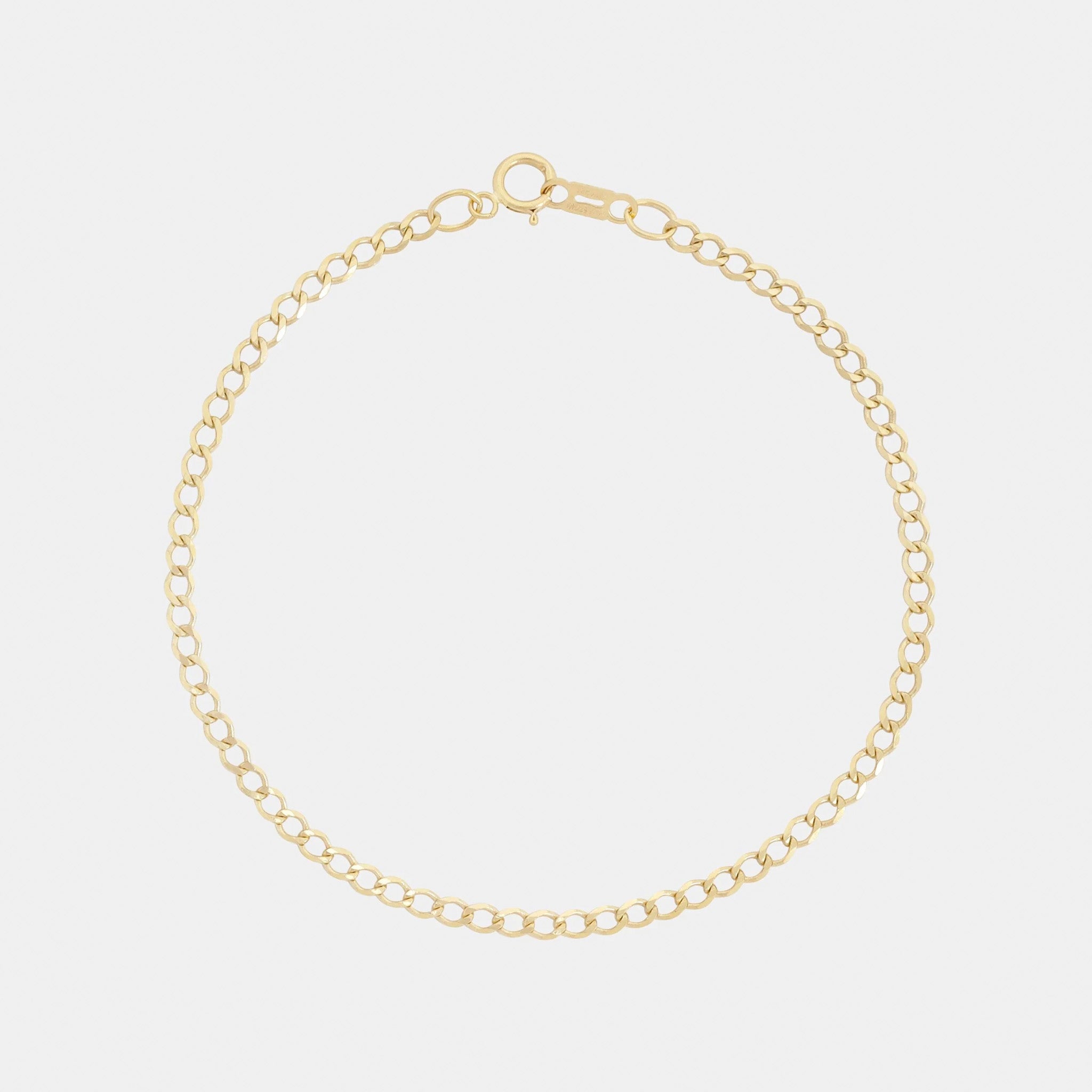 Curb 2mm (Solid Gold) Bracelet