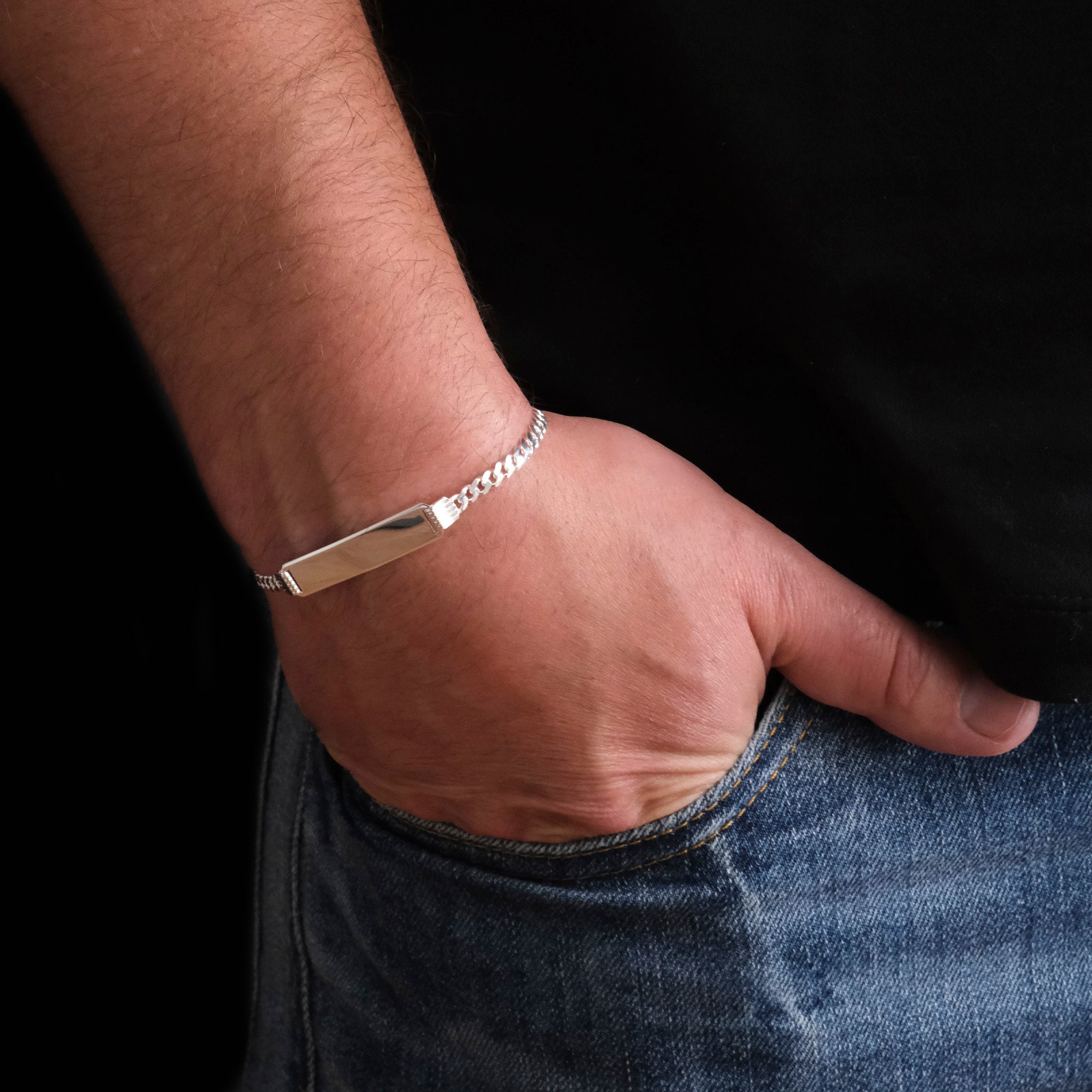 Curb 4mm (7mm Silver Plate) Slave