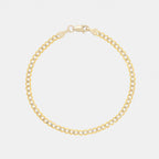 Solid Gold 3mm Pave Curb Bracelet