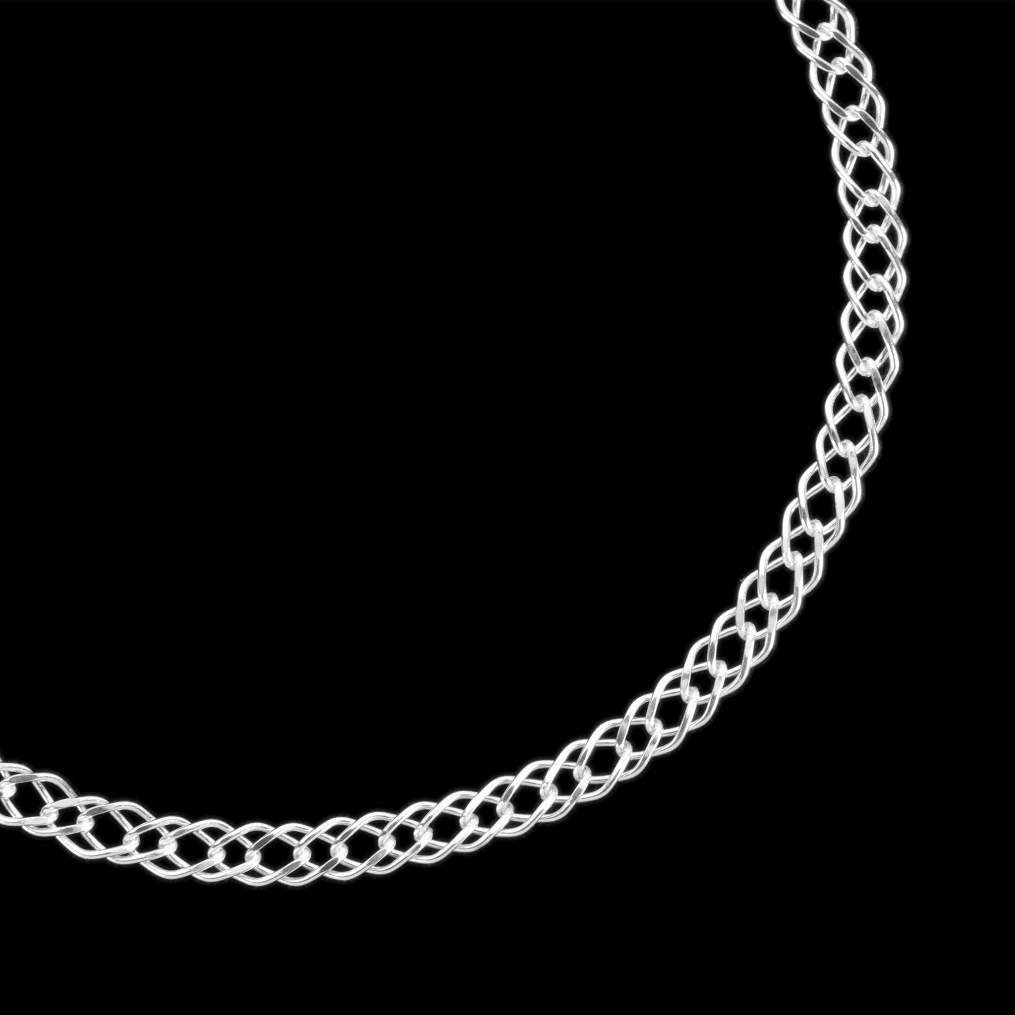 Double Rhombus 3mm (Silver) Bracelet