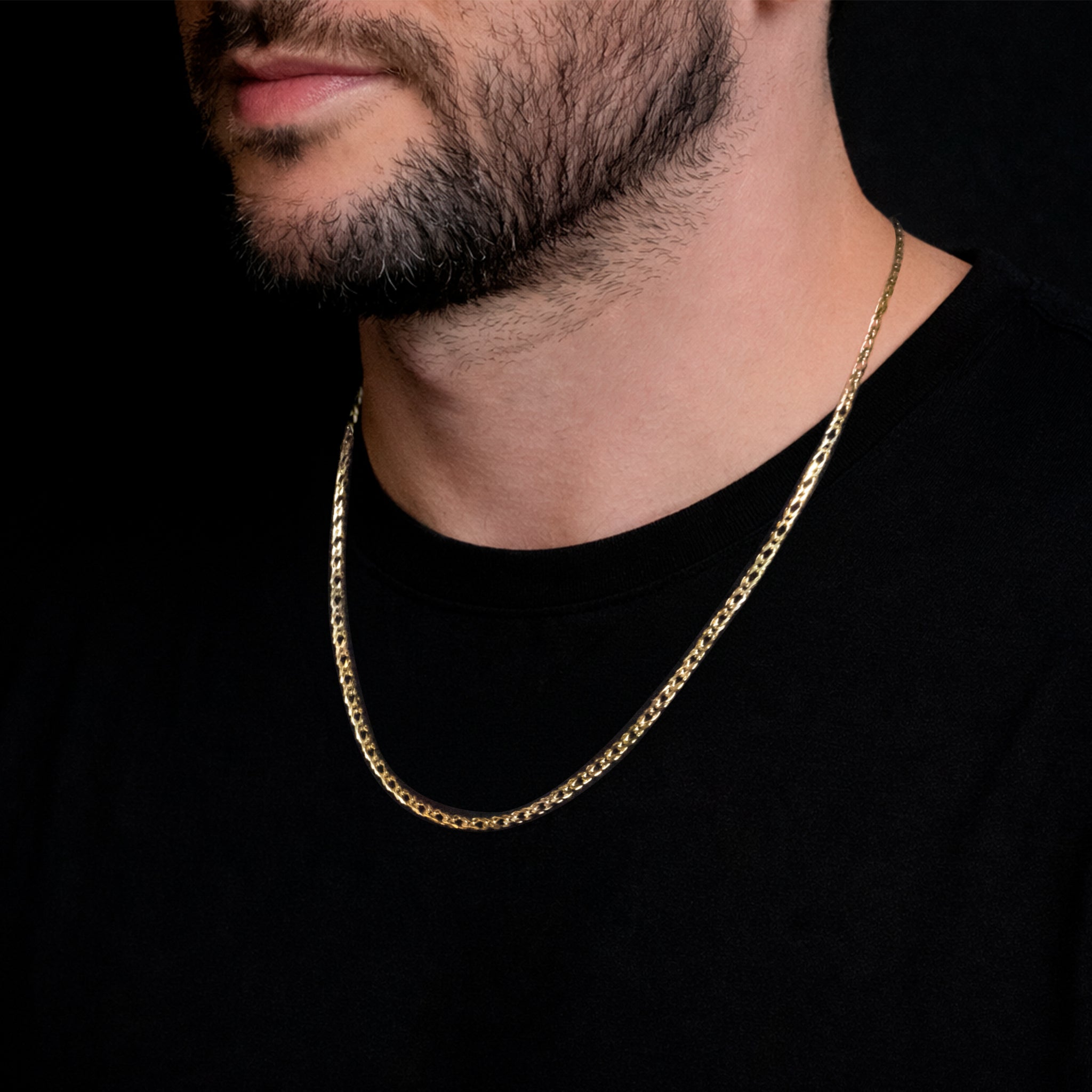 Double Rhombus 4mm (Solid Gold) Chain