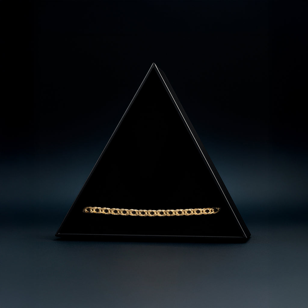 Double Rhombus 4mm (Solid Gold) Bracelet