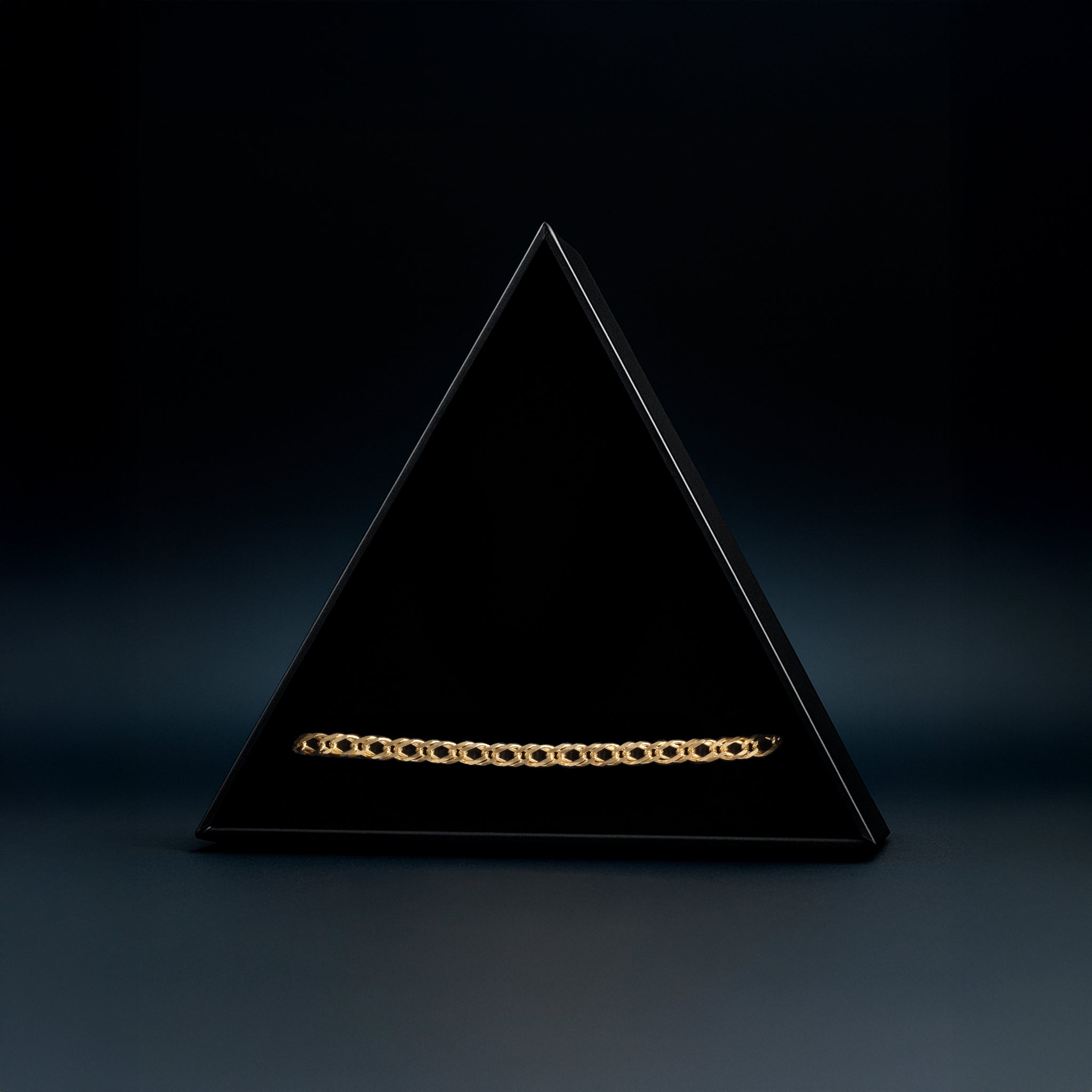 Double Rhombus 4mm (Solid Gold) Bracelet