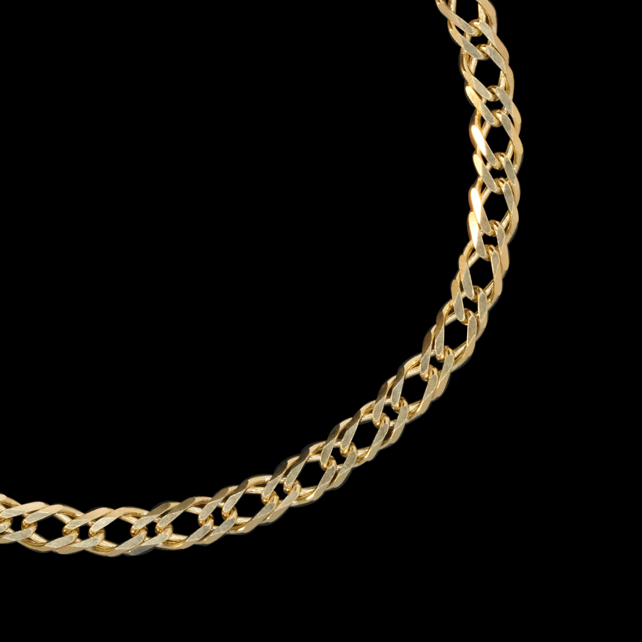 Double Rhombus 4mm (Solid Gold) Bracelet