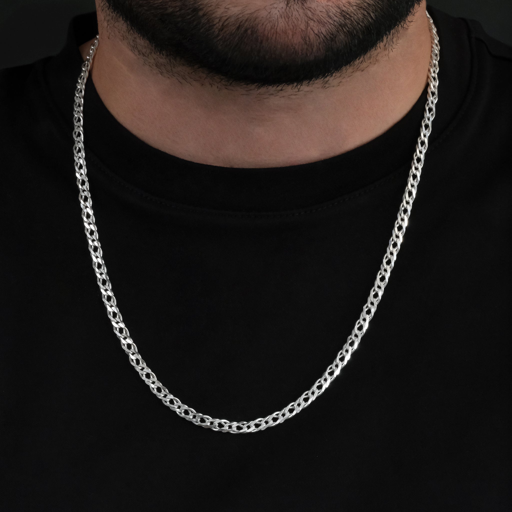 Double Rhombus 4mm (Silver) Chain