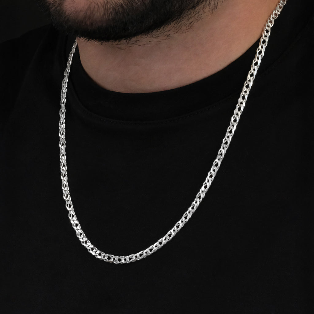 Double Rhombus 4mm (Silver) Chain