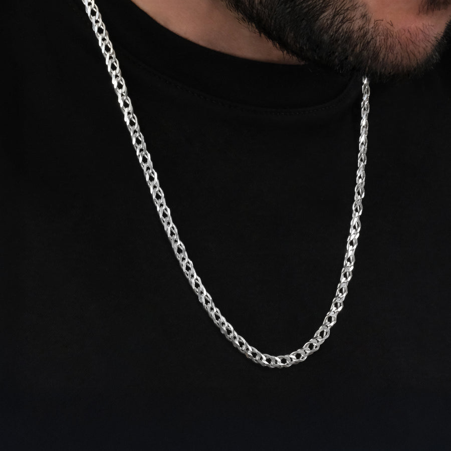 Double Rhombus 4mm (Silver) Chain