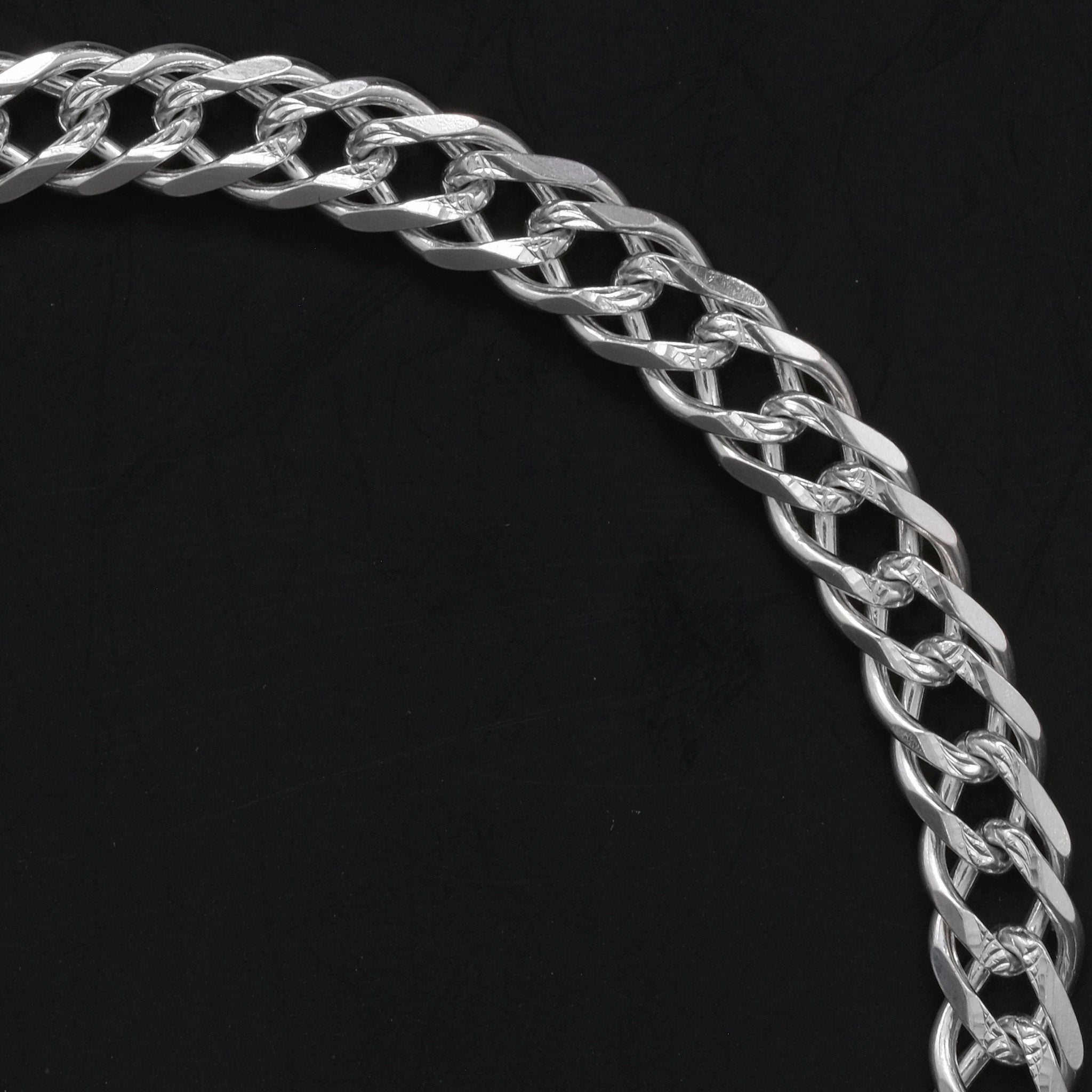 Double Rhombus Zegrinada 5mm (Silver) Bracelet
