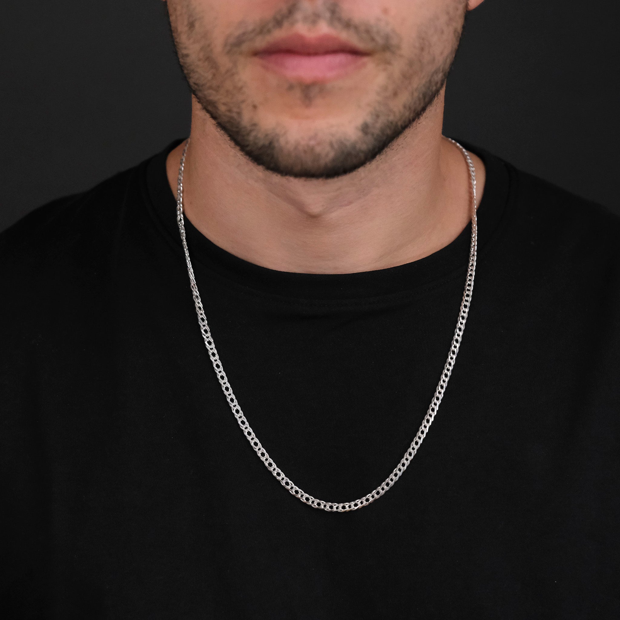 Double Rhombus 3mm (Silver) Chain