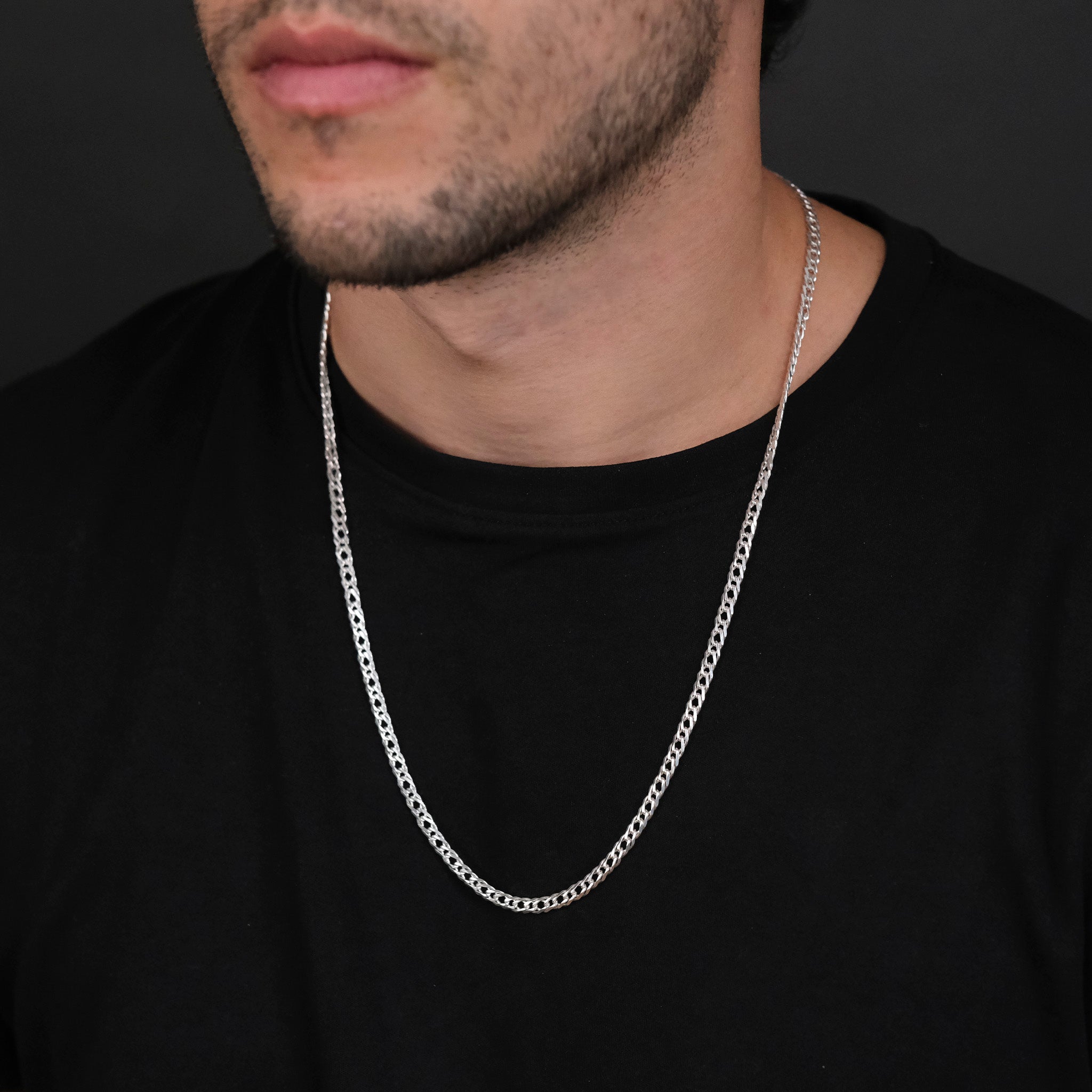 Double Rhombus 3mm (Silver) Chain