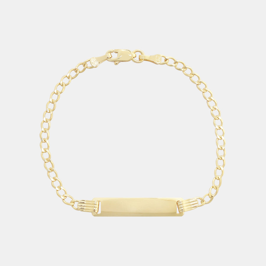 Slavery Curb Baby 2mm Solid Gold Plate 5mm