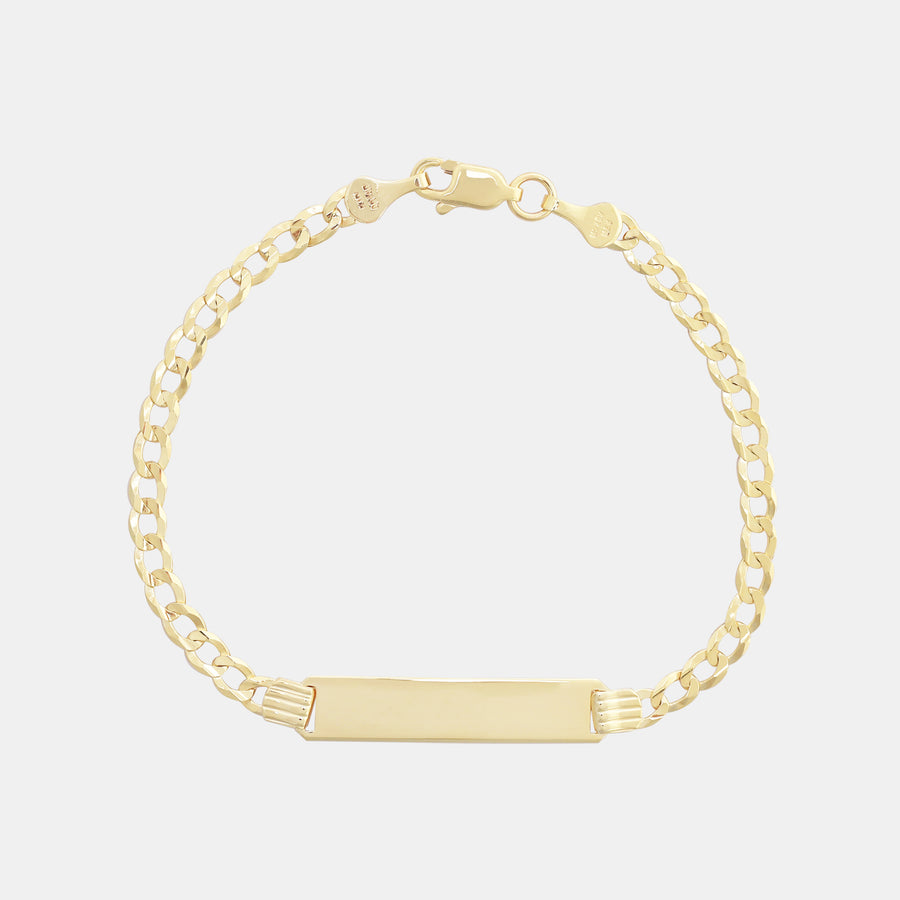 Curb Chain 3mm Solid Gold Plate 5mm