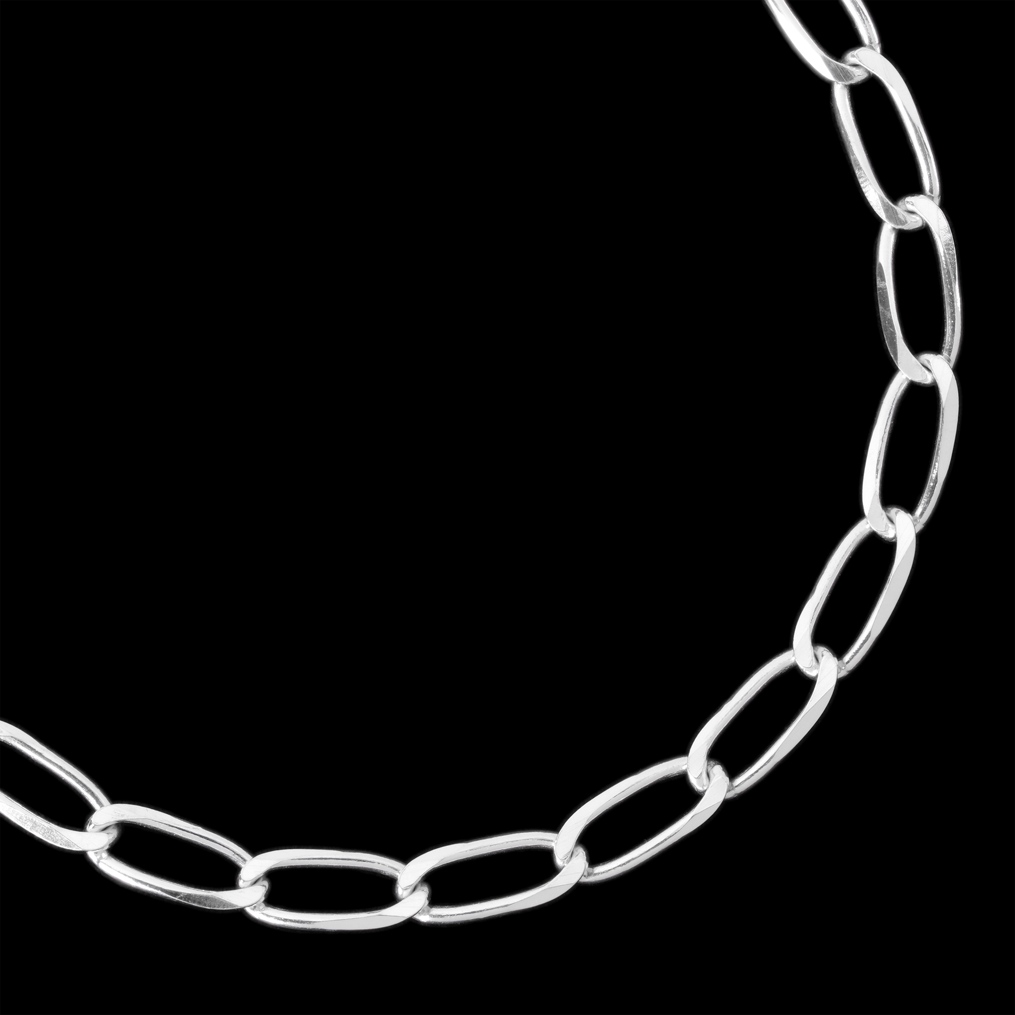 Figaro 0X1 Light 5mm (Silver) Bracelet