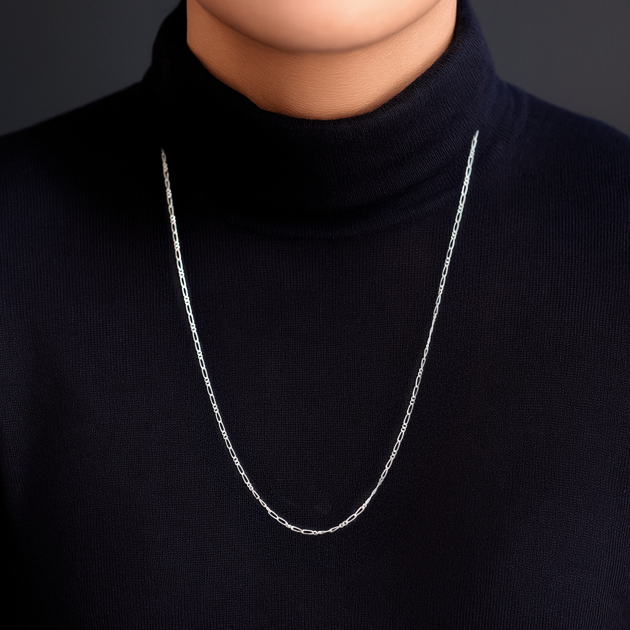 Figaro 2X2 (Silver) Chain