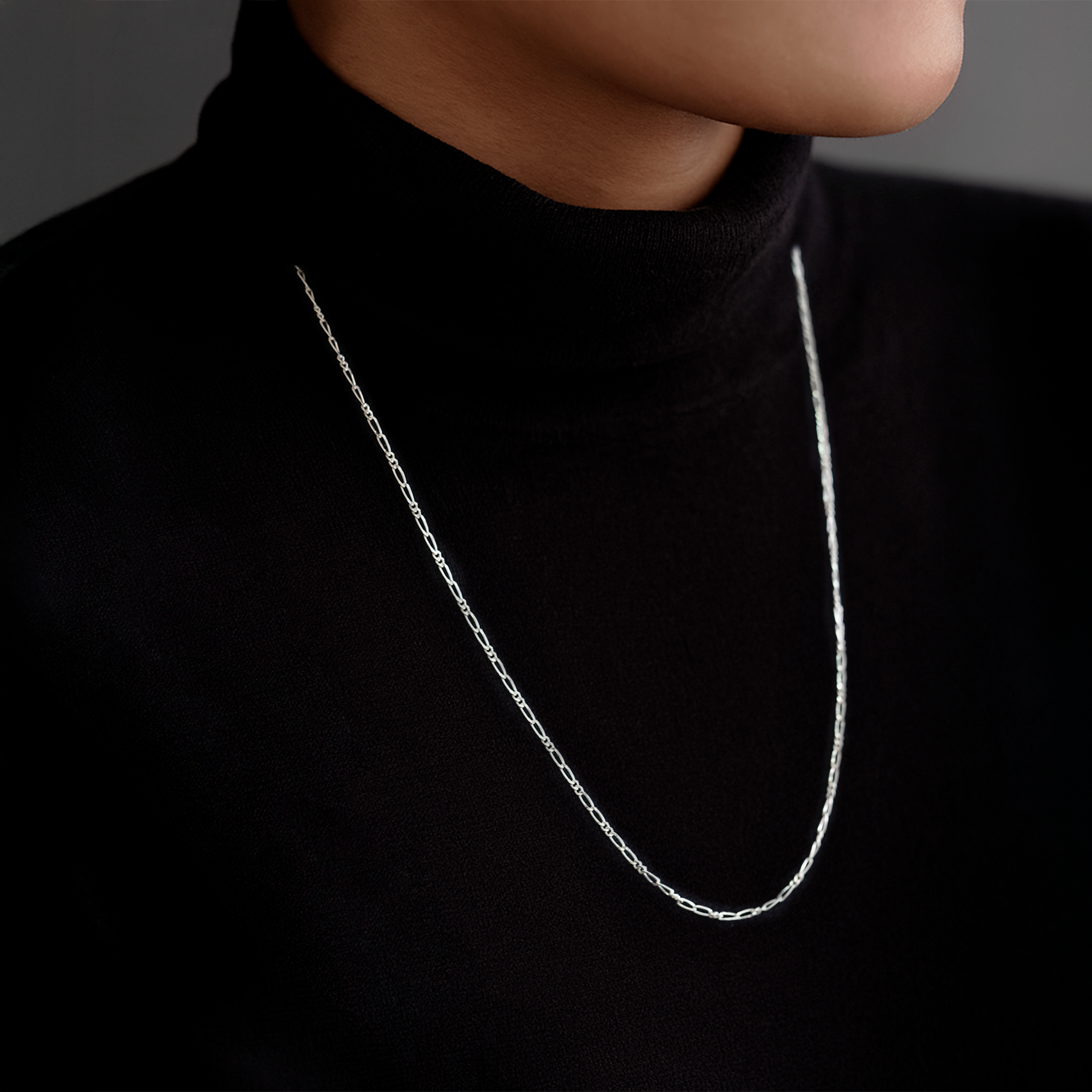 Figaro 2X2 (Silver) Chain