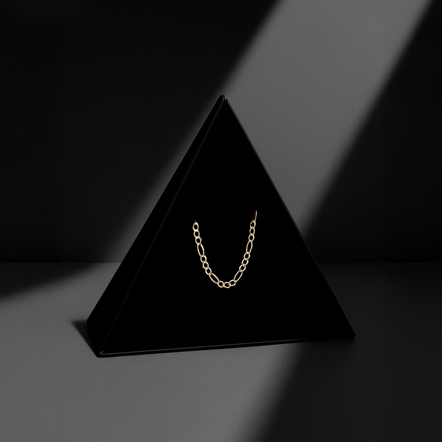 Figaro 3X1 2.5mm (Solid Gold) Chain
