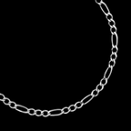 Figaro Chain 3+1 2mm Silver