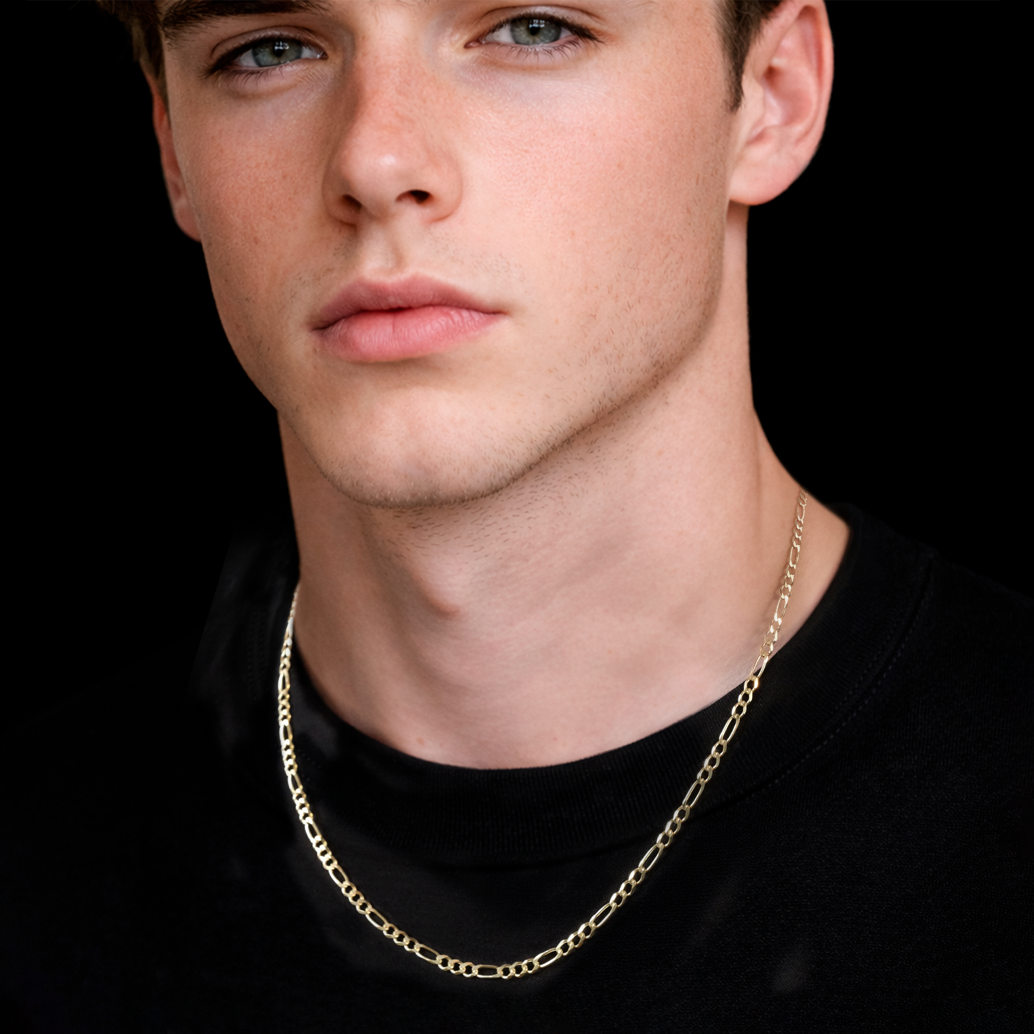 Figaro 3x1 3mm (Solid Gold) Chain