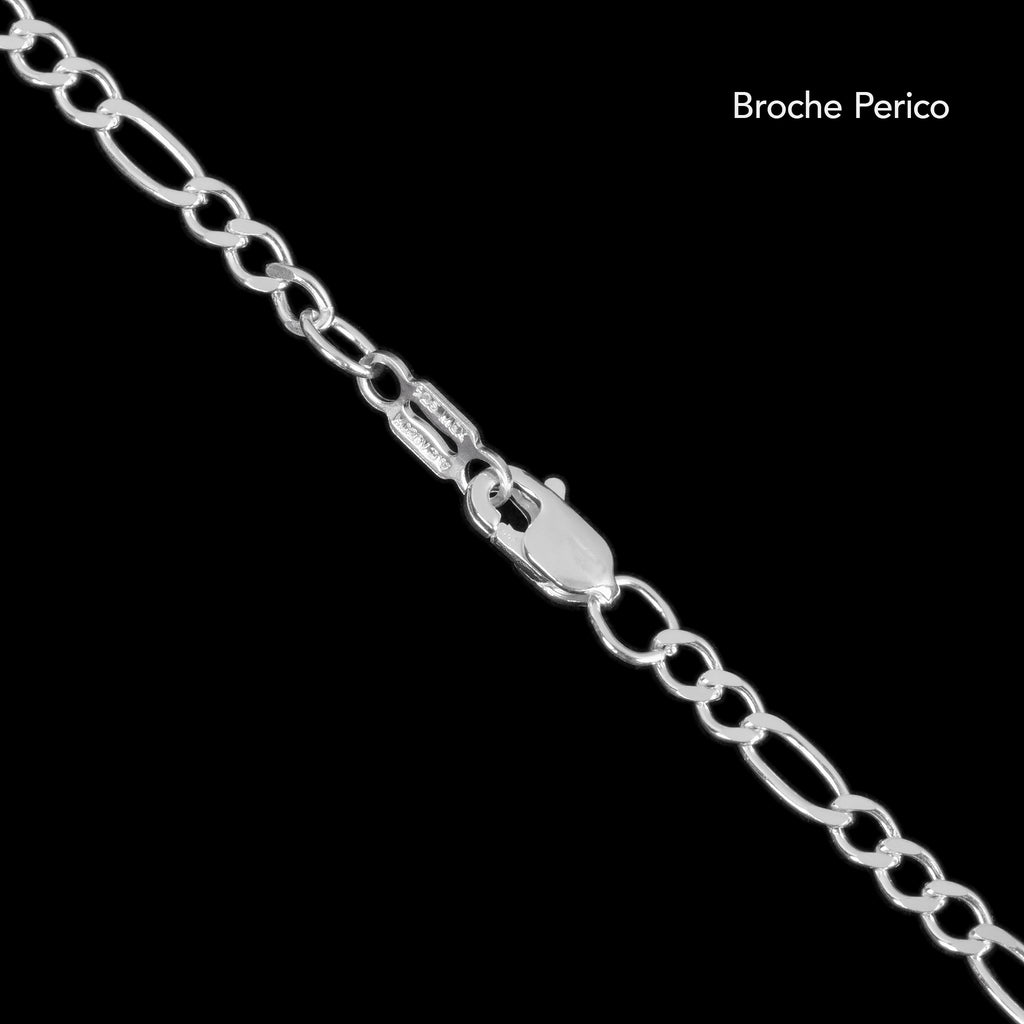Figaro 3x1 3mm (Silver) Bracelet