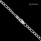 Figaro 3x1 3mm (Silver) Bracelet