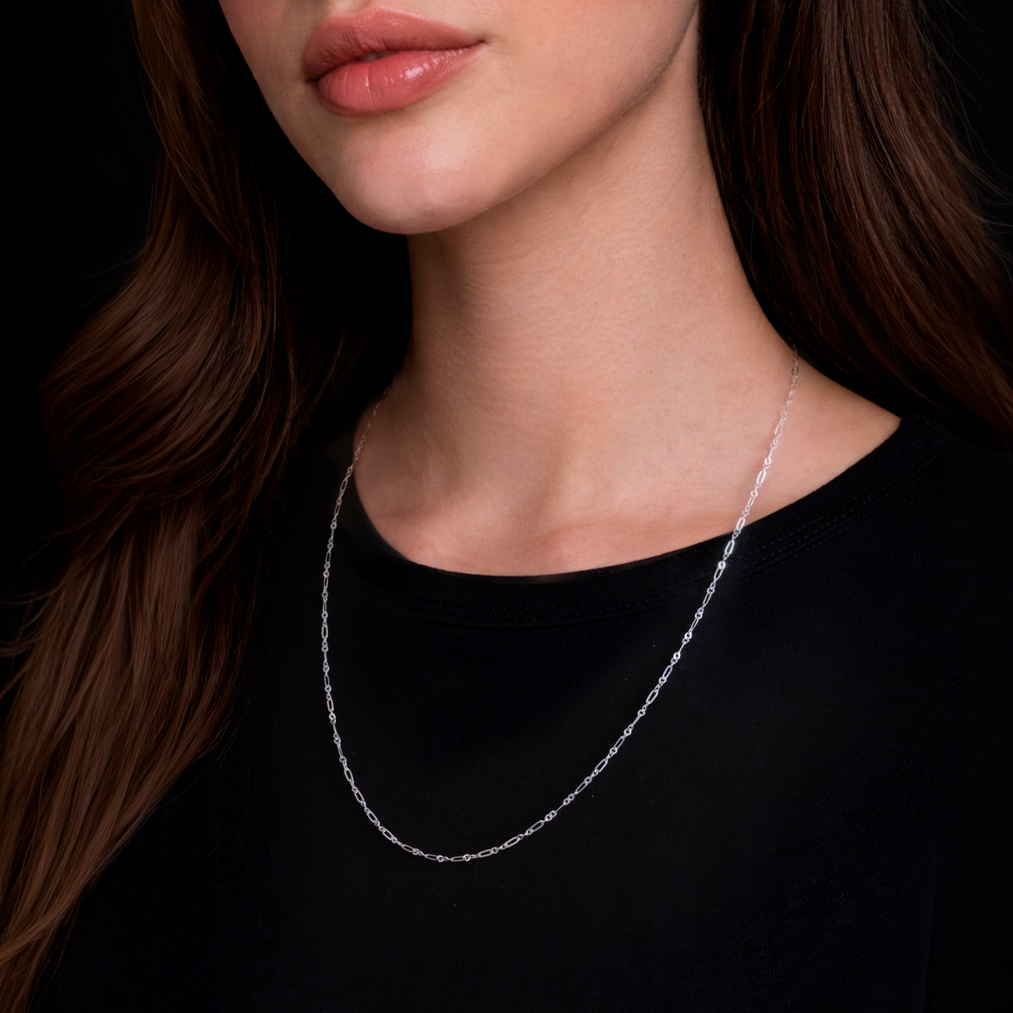 Figaro 0x1 1.5 mm (Silver) Chain