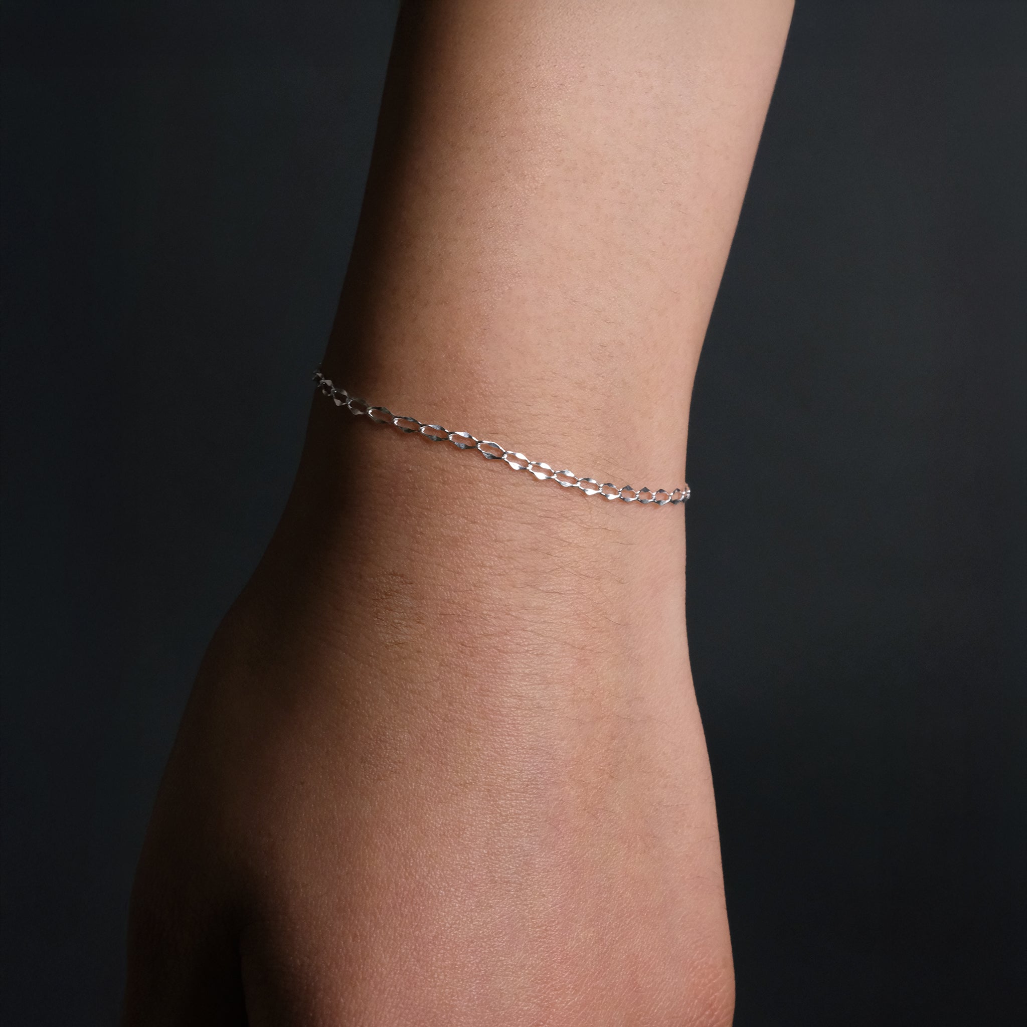 Figaro Forged (Silver) Bracelet