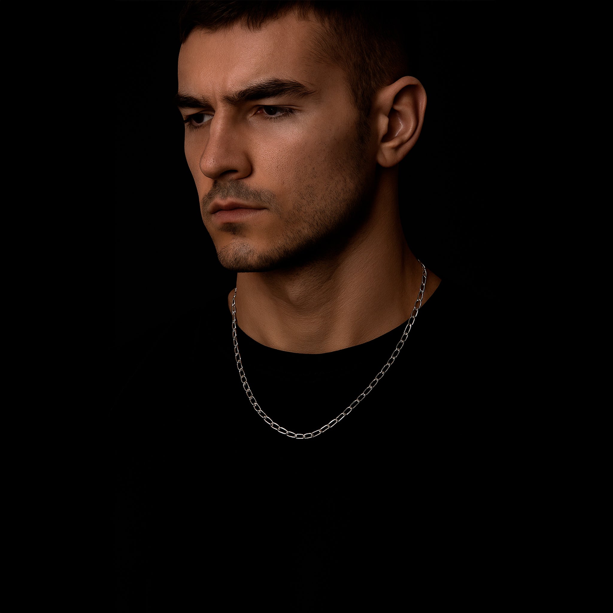 Figaro 0X1 Light 5mm (Silver) Chain