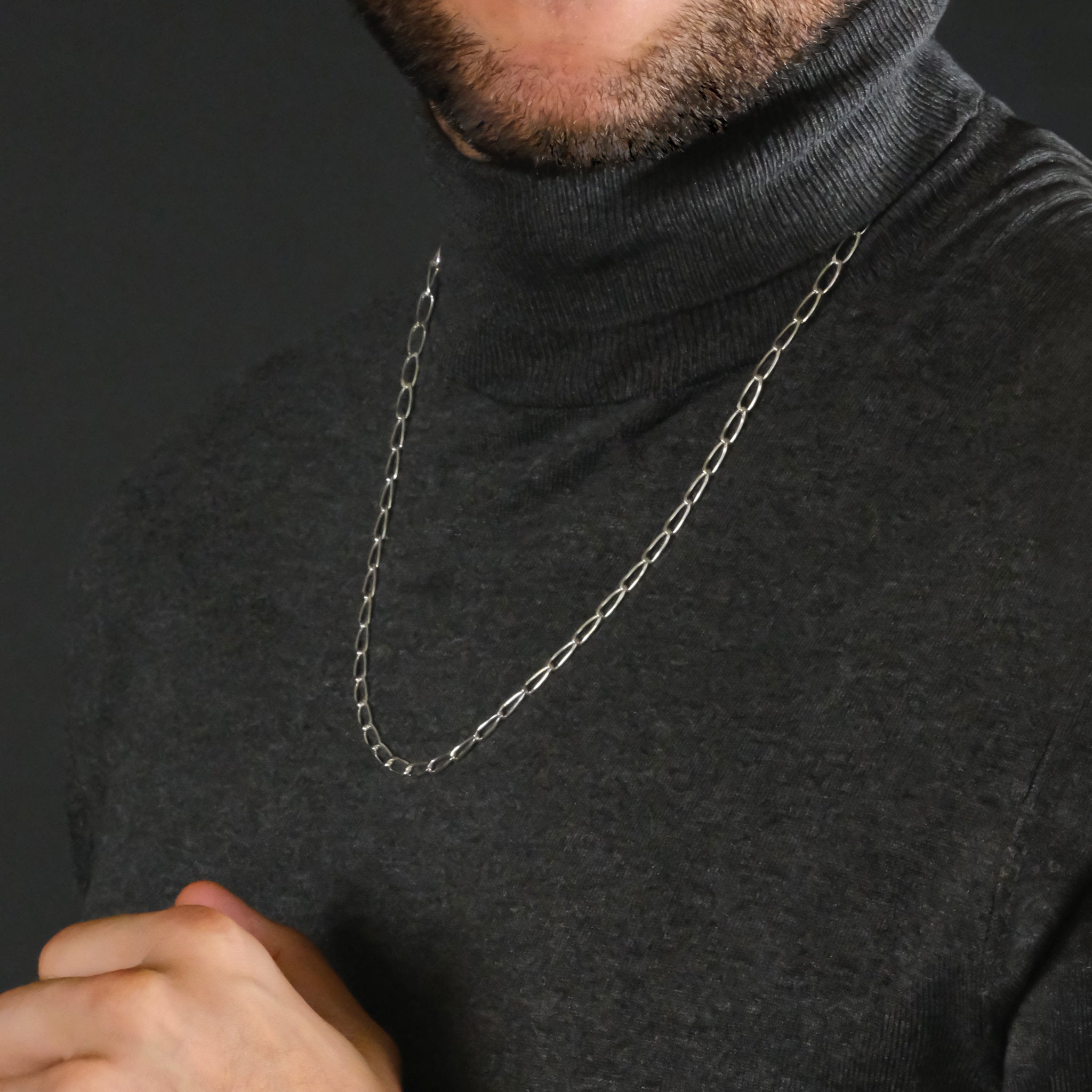 Figaro 0X1 Light 5mm (Silver) Chain