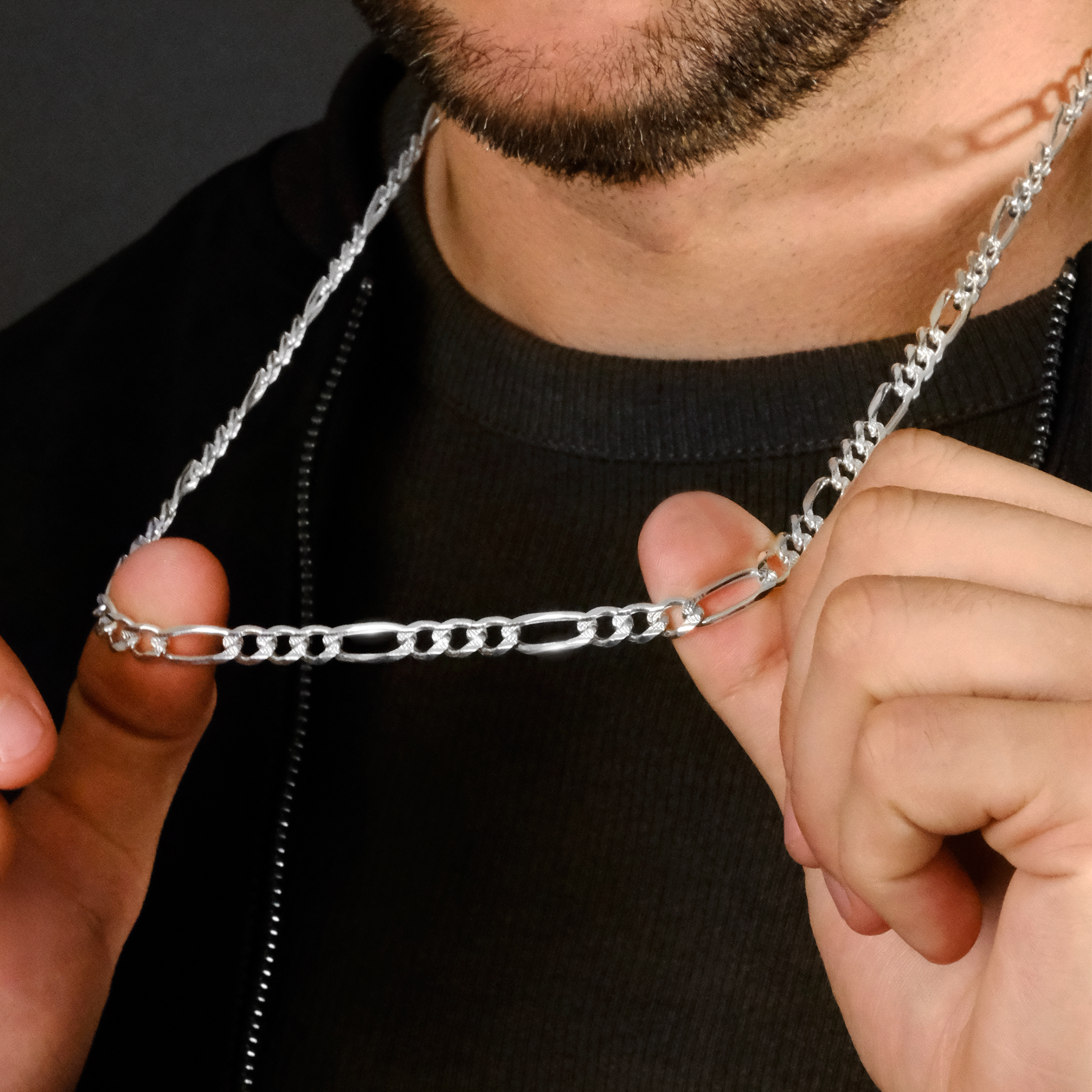 Figaro Super Zegrinada 7mm (Silver) Chain
