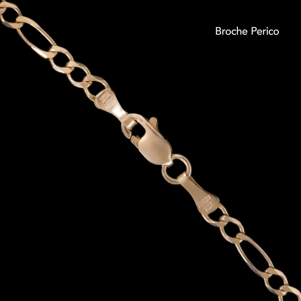 Figaro 3X1 3.5mm (Solid Gold) Bracelet