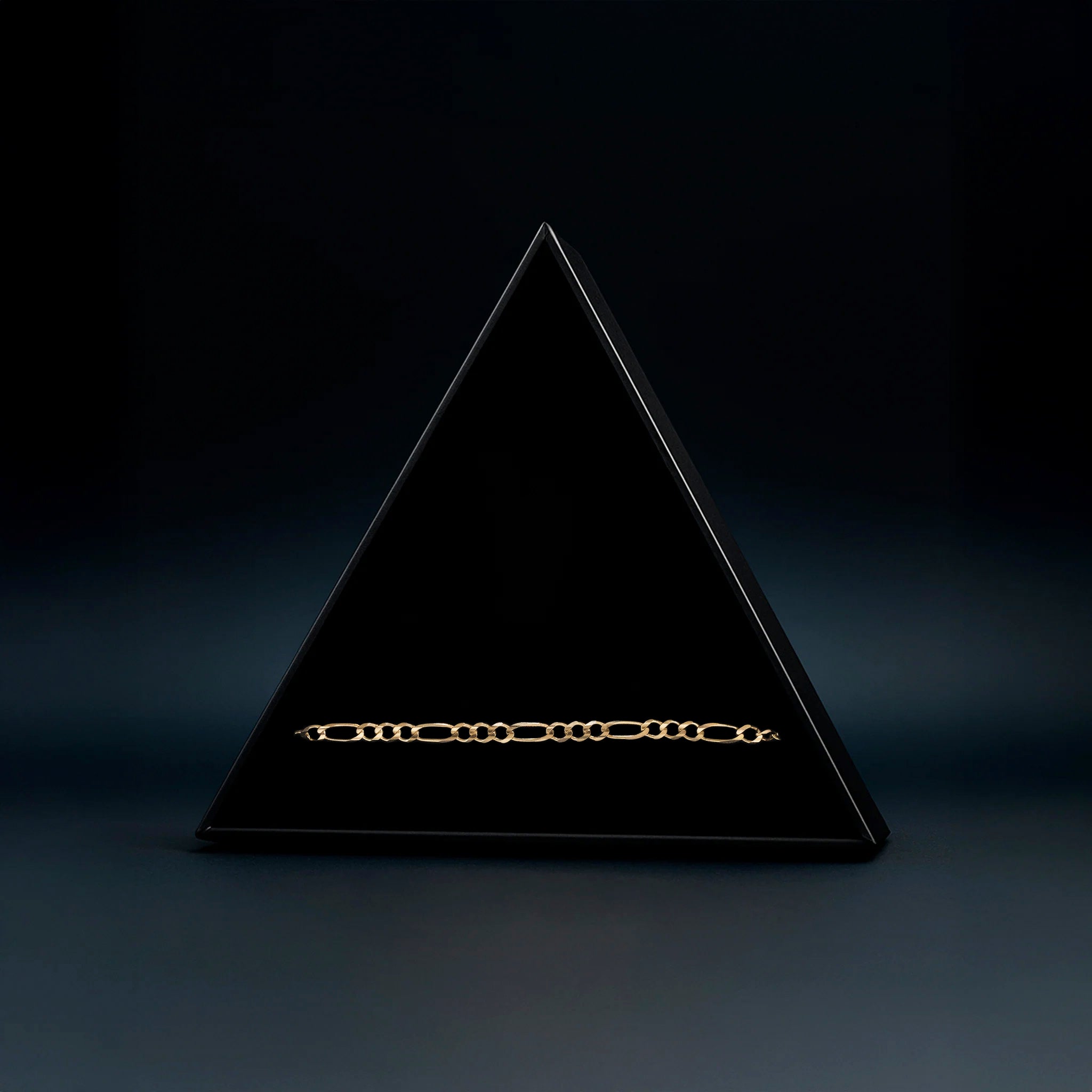 Figaro 3X1 3.5mm (Solid Gold) Bracelet