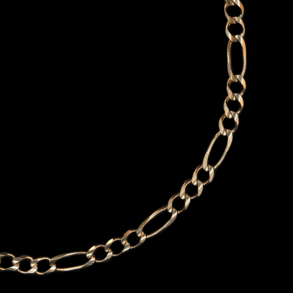 Figaro 3X1 3.5mm (Solid Gold) Bracelet