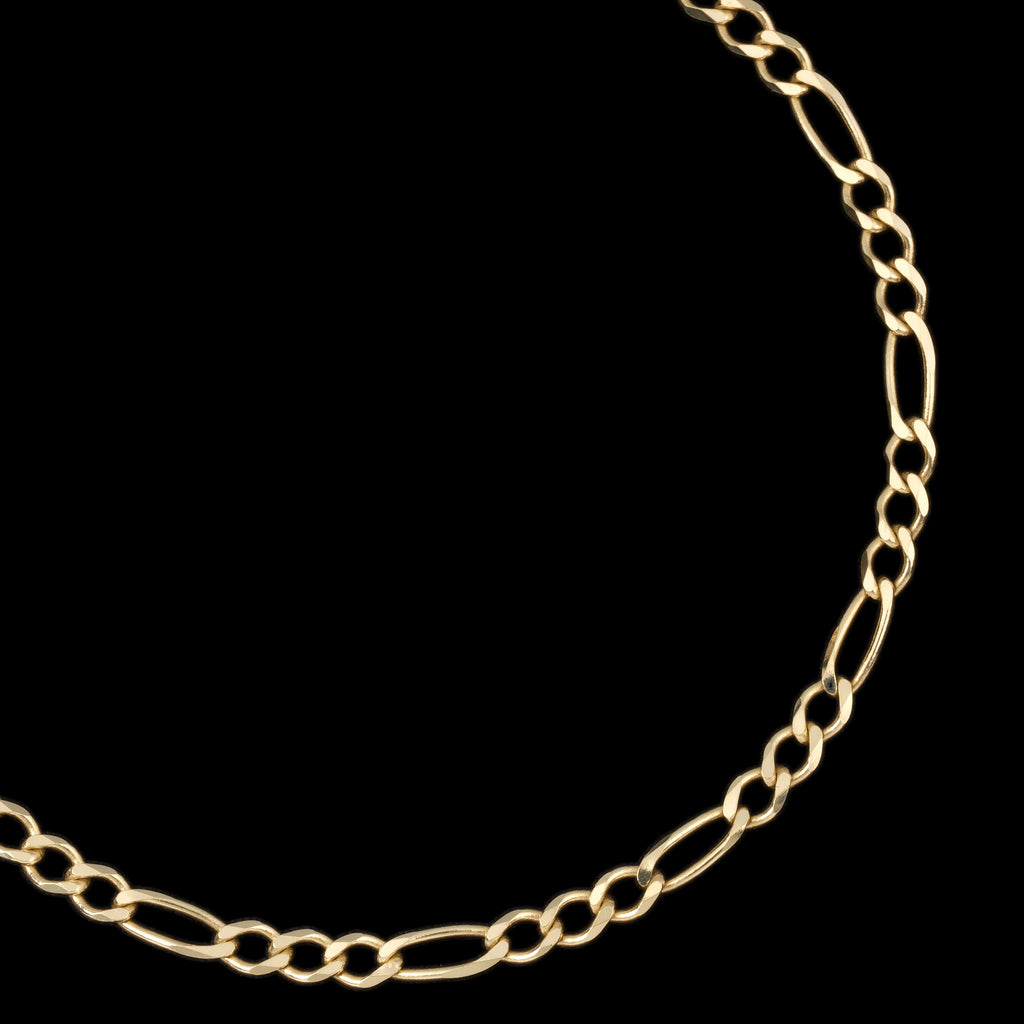 Figaro 3x1 3mm (Solid Gold) Chain