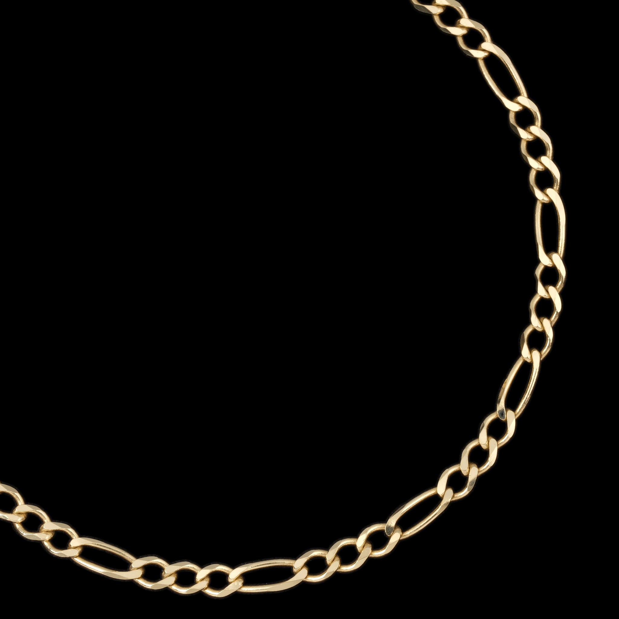 Figaro 3x1 3mm (Solid Gold) Chain