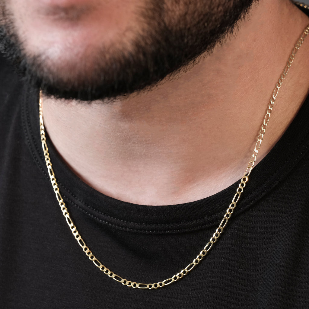 Figaro 3x1 3mm (Solid Gold) Chain