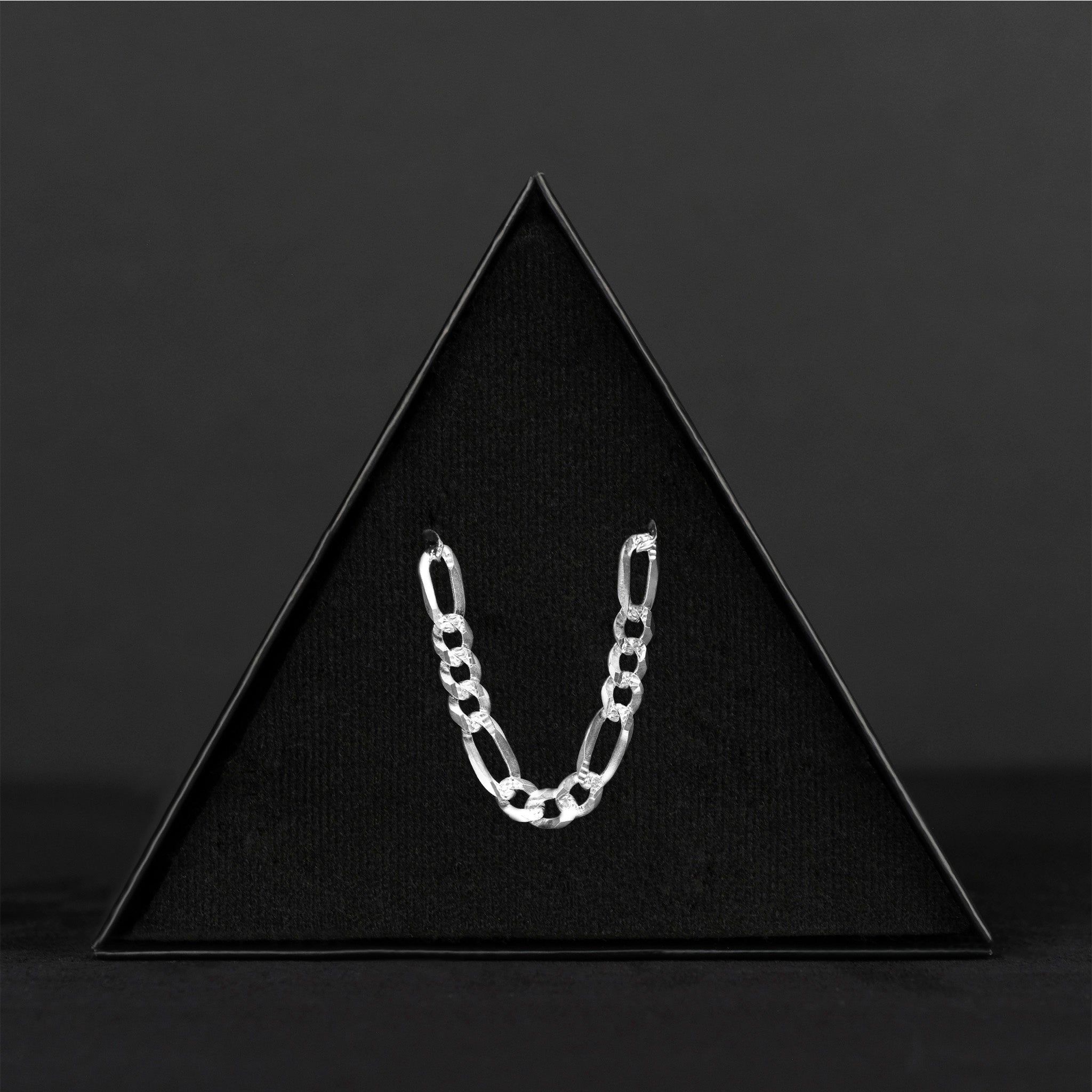 Figaro Cuban Zegrinada 5mm (Silver) Chain