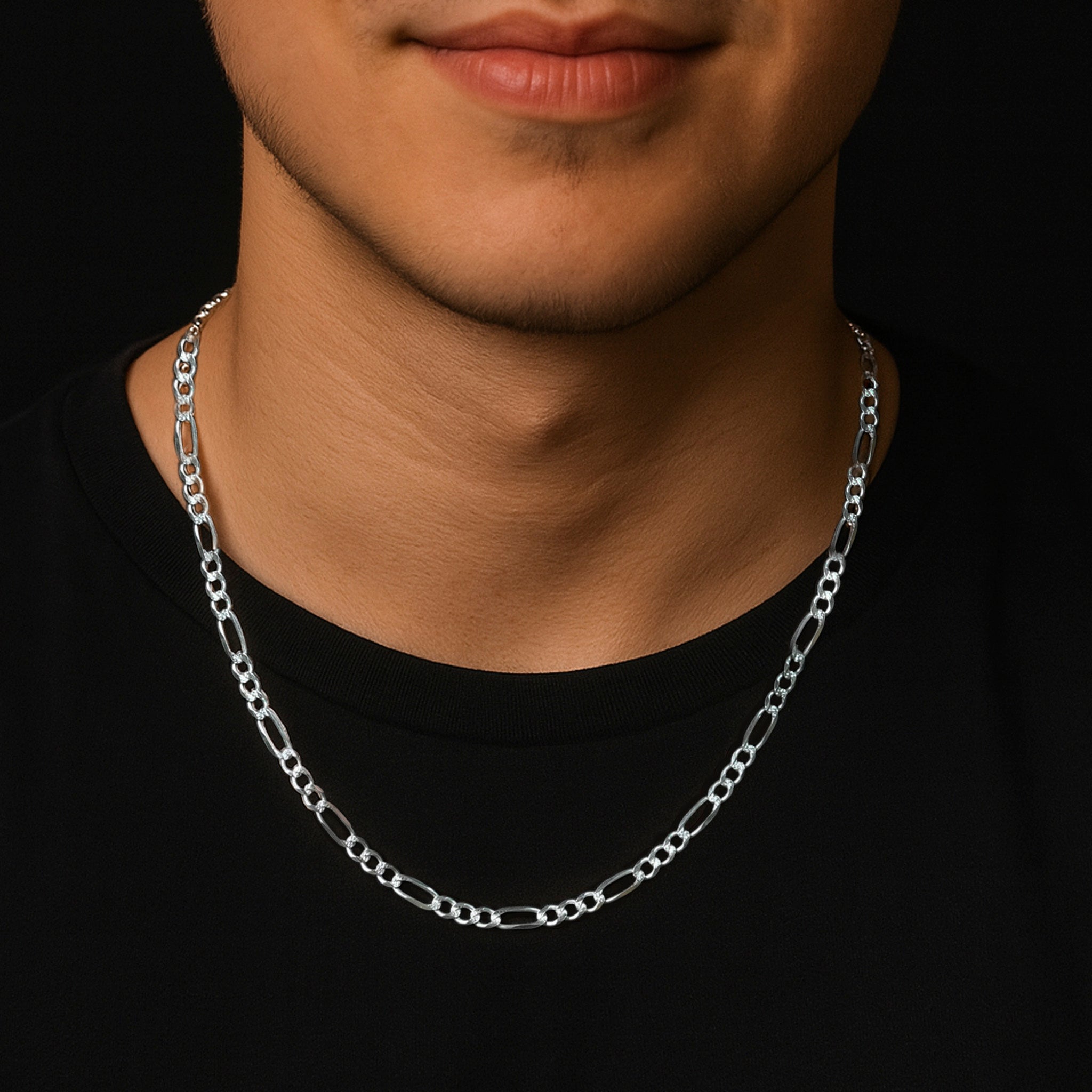 Figaro Cuban Zegrinada 5mm (Silver) Chain