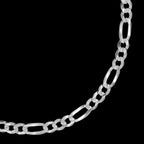 Figaro Cuban Zegrinada 5mm (Silver) Chain