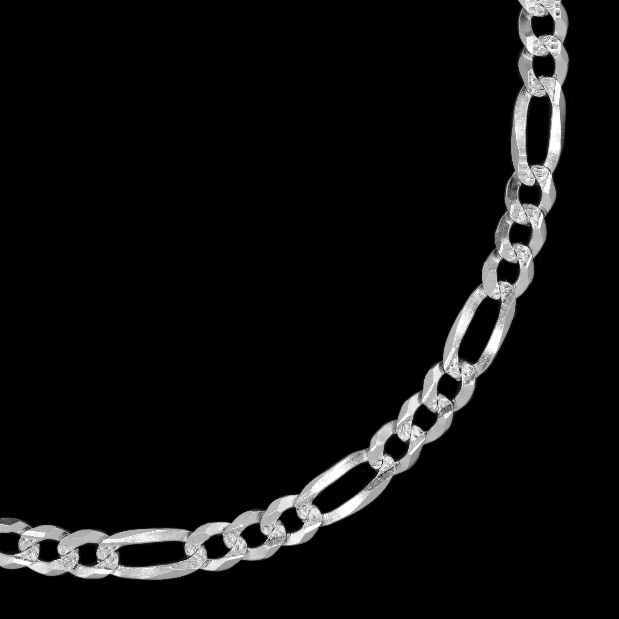 Figaro Cuban Zegrinada 5mm (Silver) Chain