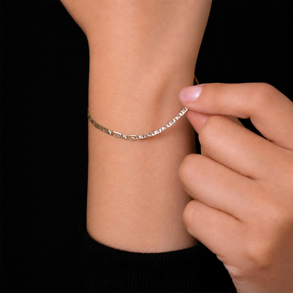 Florentine Solid Gold Bracelet