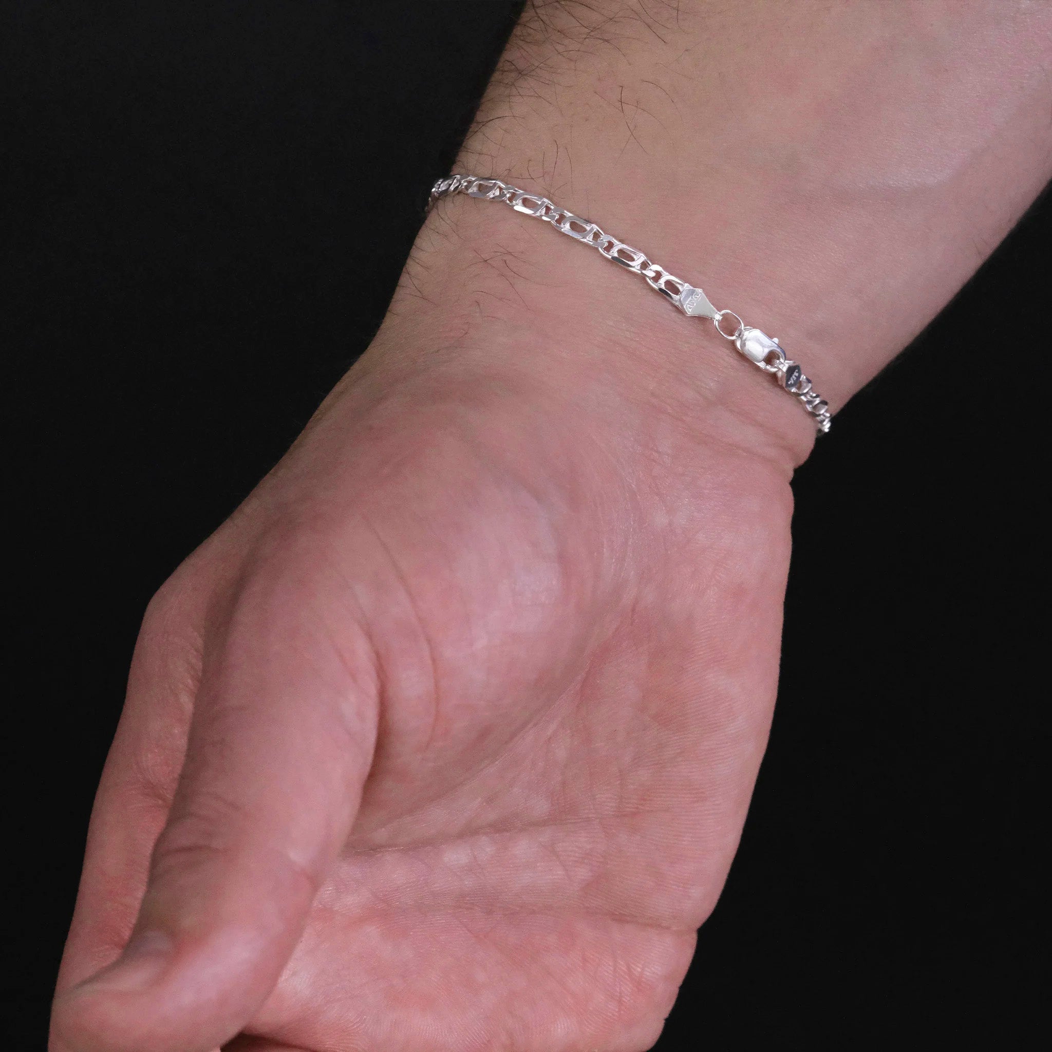 Perniche 3mm (Silver) Bracelet