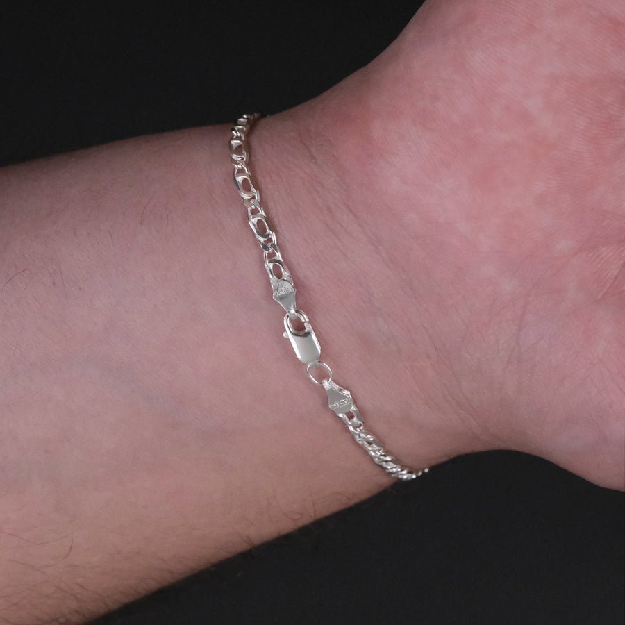Perniche 3mm (Silver) Bracelet