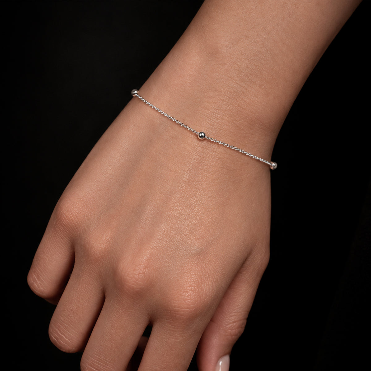 Silver Bead Bracelet